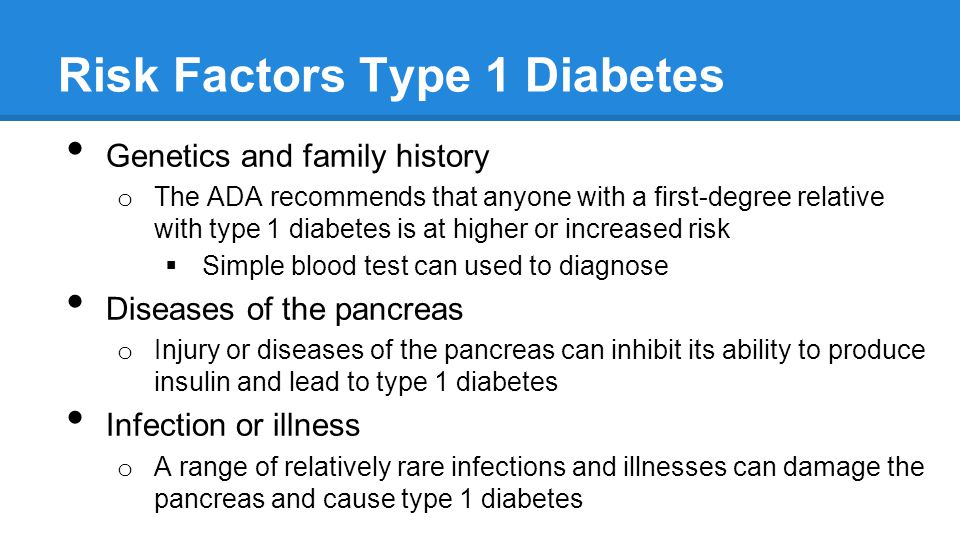 Riskfactorstype1diabetes Public Health Notes